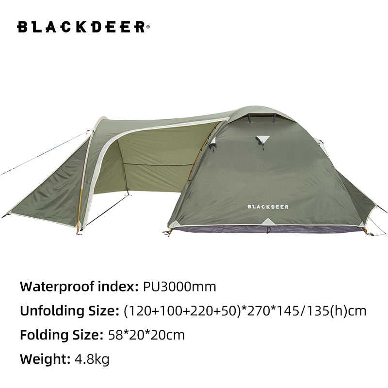 2-3 People Backpacking Tent Outdoor Camping Double Layer Waterproof