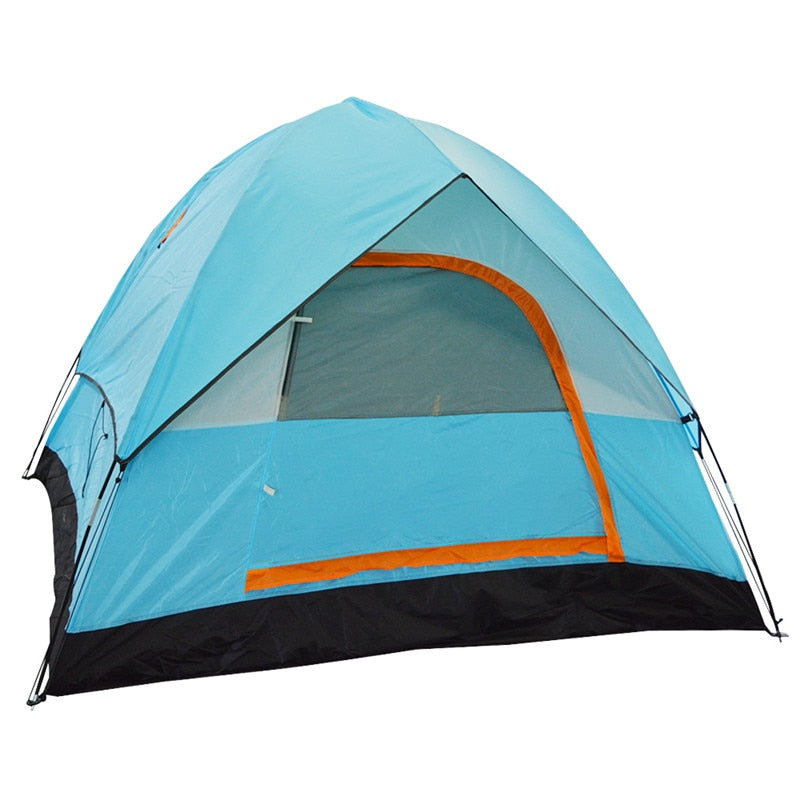 3-4 Person Windbreak Camping Tent Dual Layer Waterproof