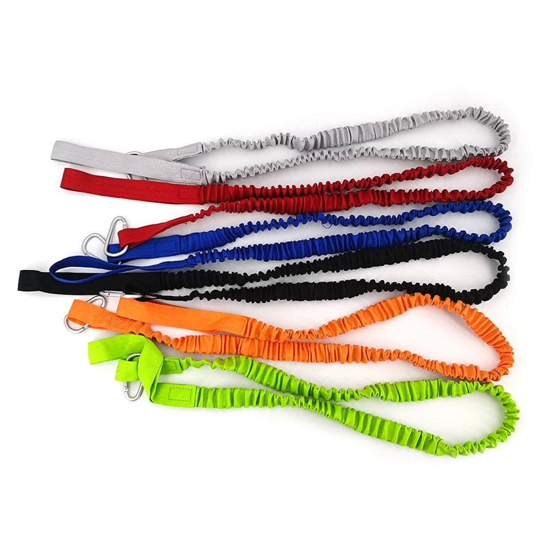 Elastic Kayak Paddle Leash Adjustable With Safety Hook, Coiled Lanyard Cord